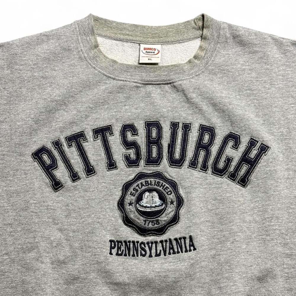 Dimco Apparel Pittsburgh Pennsylvania Vintage Grey Crewneck Sweatshirt XL